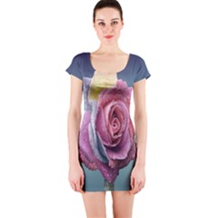 Rose Flower Love Romance Beautiful Short Sleeve Bodycon Dress by artworkshop