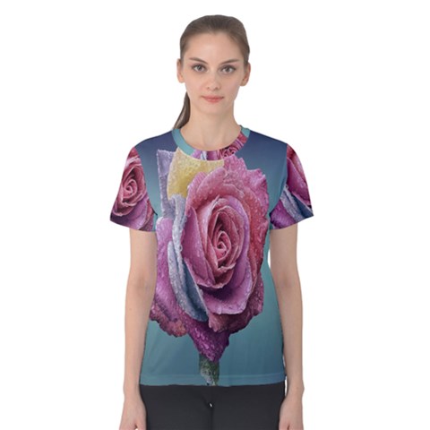 Rose Flower Love Romance Beautiful Women s Cotton Tee by artworkshop