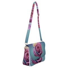 Rose Flower Love Romance Beautiful Shoulder Bag With Back Zipper by artworkshop