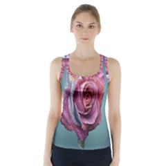 Rose Flower Love Romance Beautiful Racer Back Sports Top by artworkshop