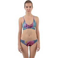 Rose Flower Love Romance Beautiful Wrap Around Bikini Set by artworkshop