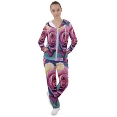 Rose Flower Love Romance Beautiful Women s Tracksuit