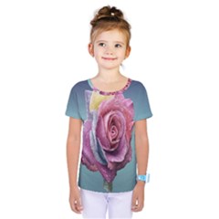 Rose Flower Love Romance Beautiful Kids  One Piece Tee