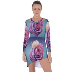 Rose Flower Love Romance Beautiful Asymmetric Cut-out Shift Dress by artworkshop