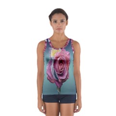 Rose Flower Love Romance Beautiful Sport Tank Top  by artworkshop