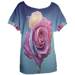 Rose Flower Love Romance Beautiful Women s Oversized Tee by artworkshop