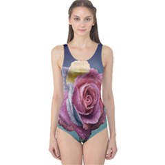 Rose Flower Love Romance Beautiful One Piece Swimsuit by artworkshop