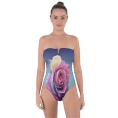 Rose Flower Love Romance Beautiful Tie Back One Piece Swimsuit by artworkshop