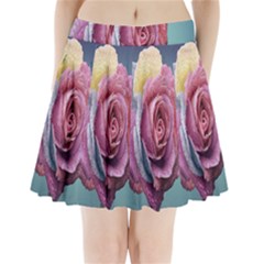 Rose Flower Love Romance Beautiful Pleated Mini Skirt by artworkshop