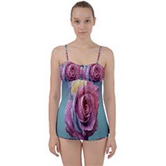 Rose Flower Love Romance Beautiful Babydoll Tankini Set by artworkshop