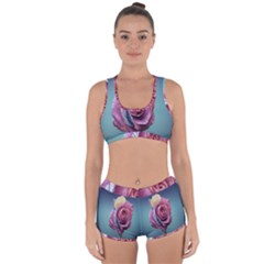 Rose Flower Love Romance Beautiful Racerback Boyleg Bikini Set by artworkshop