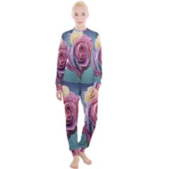 Rose Flower Love Romance Beautiful Women s Lounge Set by artworkshop