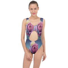 Rose Flower Love Romance Beautiful Center Cut Out Swimsuit by artworkshop