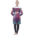 Rose Flower Love Romance Beautiful Longline Hooded Cardigan View2