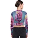 Rose Flower Love Romance Beautiful Long Sleeve Zip Up Bomber Jacket View2