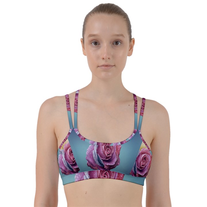 Rose Flower Love Romance Beautiful Line Them Up Sports Bra