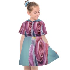 Rose Flower Love Romance Beautiful Kids  Sailor Dress by artworkshop