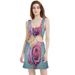 Rose Flower Love Romance Beautiful Velvet Cutout Dress by artworkshop