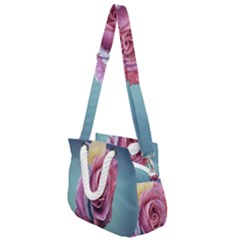 Rose Flower Love Romance Beautiful Rope Handles Shoulder Strap Bag by artworkshop