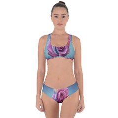 Rose Flower Love Romance Beautiful Criss Cross Bikini Set by artworkshop