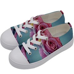 Rose Flower Love Romance Beautiful Kids  Low Top Canvas Sneakers by artworkshop