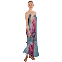 Rose Flower Love Romance Beautiful Cami Maxi Ruffle Chiffon Dress by artworkshop