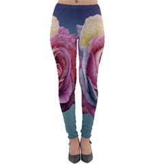 Rose Flower Love Romance Beautiful Lightweight Velour Leggings by artworkshop