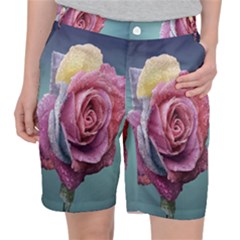 Rose Flower Love Romance Beautiful Pocket Shorts by artworkshop