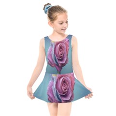 Rose Flower Love Romance Beautiful Kids  Skater Dress Swimsuit by artworkshop