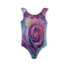 Rose Flower Love Romance Beautiful Kids  Frill Swimsuit by artworkshop