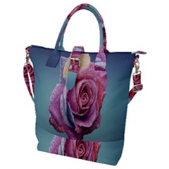 Rose Flower Love Romance Beautiful Buckle Top Tote Bag by artworkshop