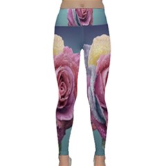 Rose Flower Love Romance Beautiful Lightweight Velour Classic Yoga Leggings by artworkshop