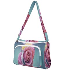 Rose Flower Love Romance Beautiful Front Pocket Crossbody Bag by artworkshop