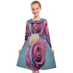 Rose Flower Love Romance Beautiful Kids  Midi Sailor Dress by artworkshop