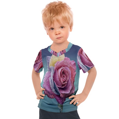 Rose Flower Love Romance Beautiful Kids  Sports Tee by artworkshop