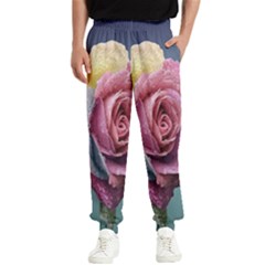 Rose Flower Love Romance Beautiful Men s Elastic Waist Pants by artworkshop