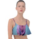 Rose Flower Love Romance Beautiful Frill Bikini Top View1