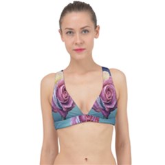 Rose Flower Love Romance Beautiful Classic Banded Bikini Top by artworkshop