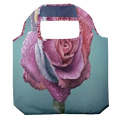 Rose Flower Love Romance Beautiful Premium Foldable Grocery Recycle Bag by artworkshop