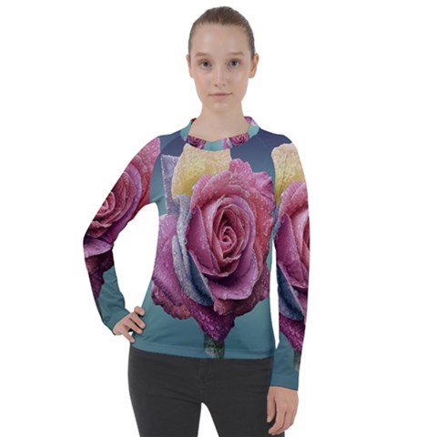 Rose Flower Love Romance Beautiful Women s Pique Long Sleeve Tee by artworkshop