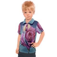 Rose Flower Love Romance Beautiful Kids  Polo Tee