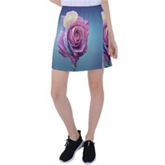 Rose Flower Love Romance Beautiful Tennis Skirt by artworkshop