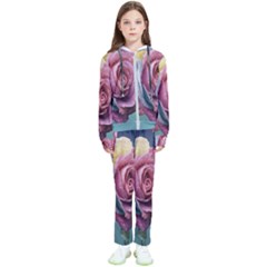 Rose Flower Love Romance Beautiful Kids  Tracksuit by artworkshop