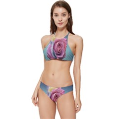 Rose Flower Love Romance Beautiful Banded Triangle Bikini Set