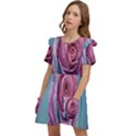 Rose Flower Love Romance Beautiful Kids  Frilly Sleeves Pocket Dress View3