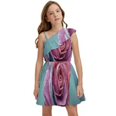 Rose Flower Love Romance Beautiful Kids  One Shoulder Party Dress by artworkshop