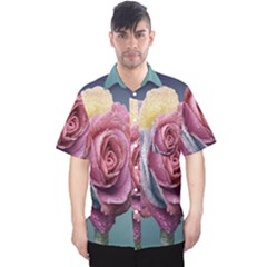 Rose Flower Love Romance Beautiful Men s Hawaii Shirt