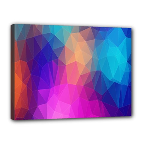 Triangles Polygon Color Canvas 16  X 12  (stretched) by artworkshop