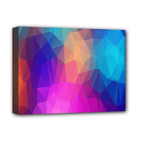 Triangles Polygon Color Deluxe Canvas 16  X 12  (stretched)  by artworkshop