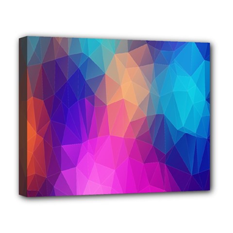 Triangles Polygon Color Deluxe Canvas 20  X 16  (stretched) by artworkshop